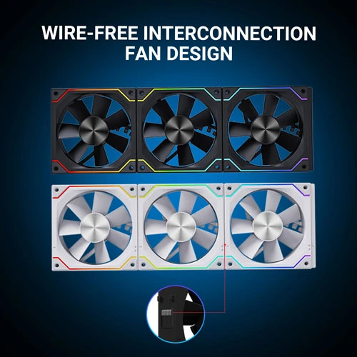 Ant Esports Shiftflow ARGB 120mm 3-in-1 Cabinet Fan (Black)